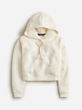 J. Crew Heritage Fleece Cropped Ivory Pullover